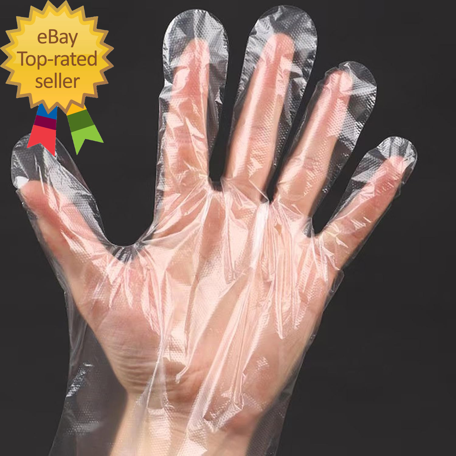400 Count Disposable Poly Plastic Gloves for Cooking Food Prep and Food Service