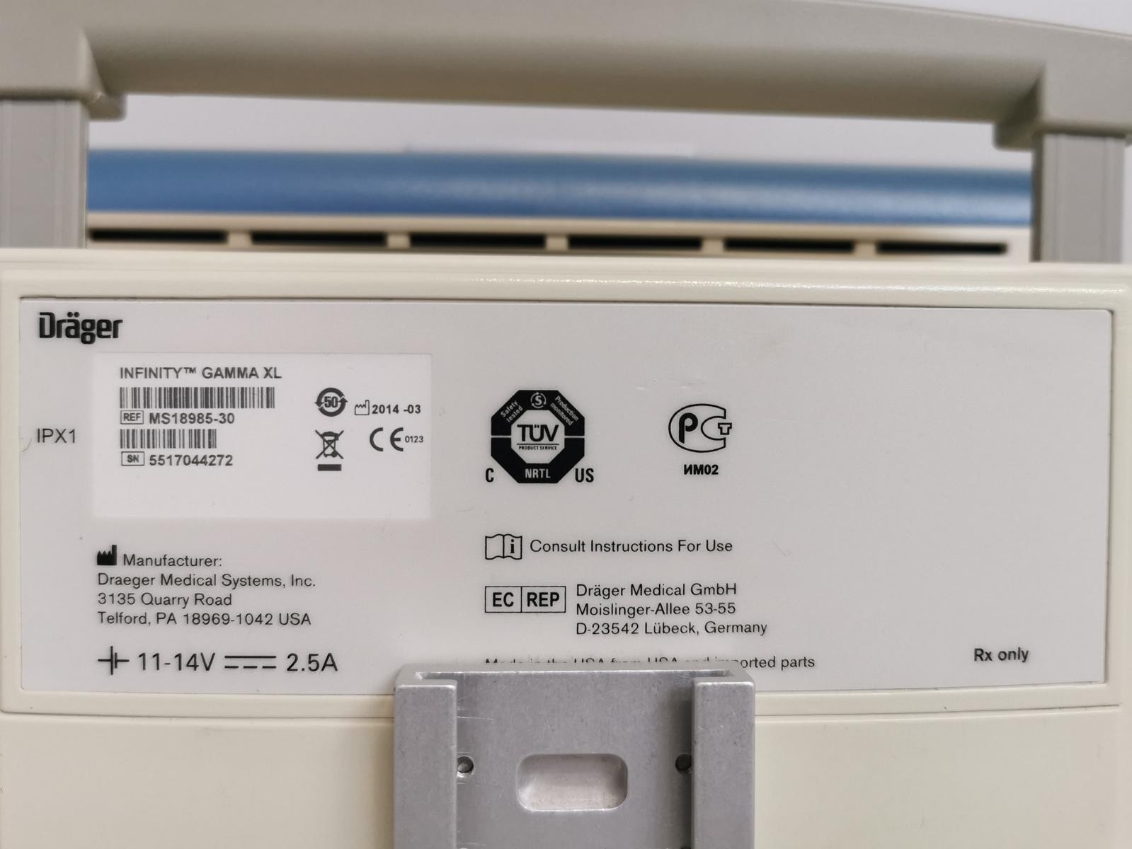 Patient Monitor – Dräger – Infinity Gamma XL – Patient Monitor