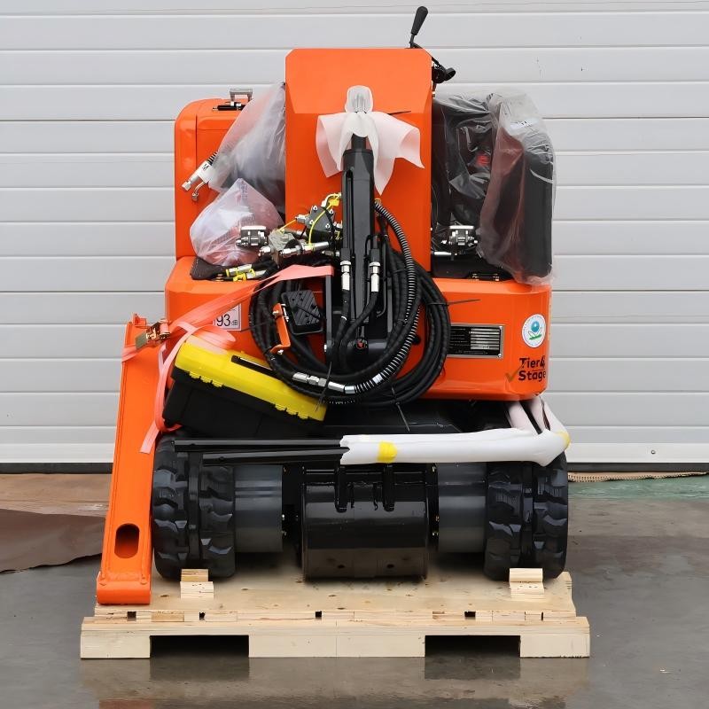 Mini Excavator 1-ton 13.5hp Gas Tracked Crawler B&S Engine, wooden crate packagi