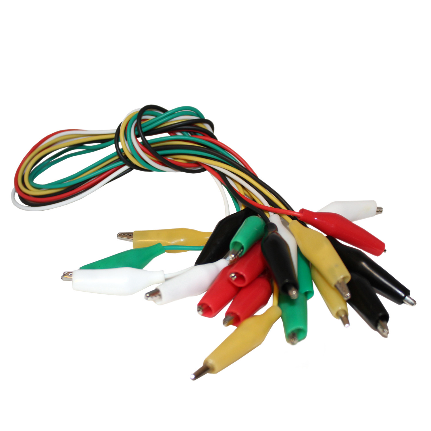 CompStudio 10Pc 50cm Alligator Crocodile Clip Jumper Probe Lead Test Wire Middle