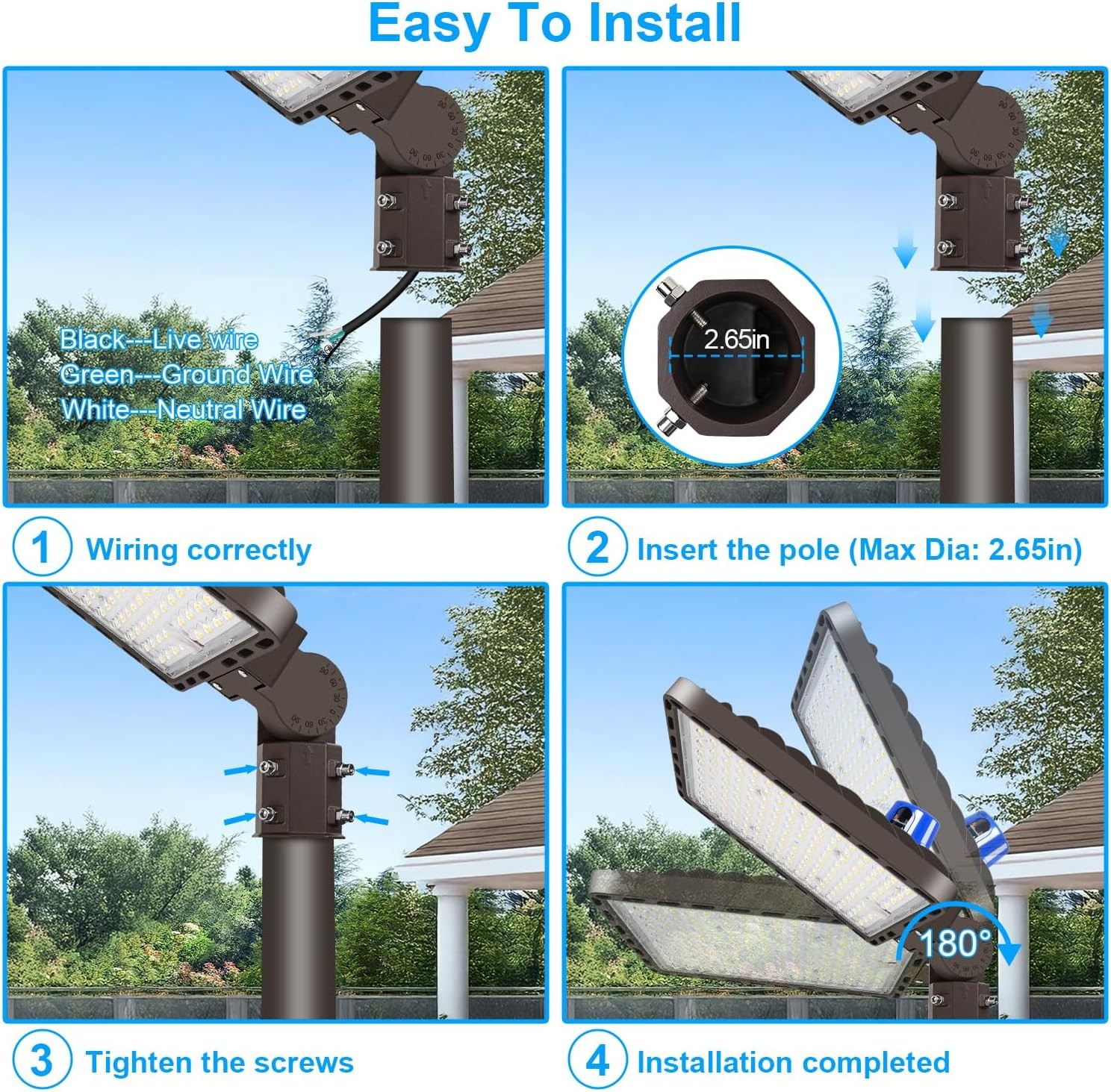 350W LED Parking Lot Light 52500LM Dusk to Dawn LED Shoebox Light 110-277V