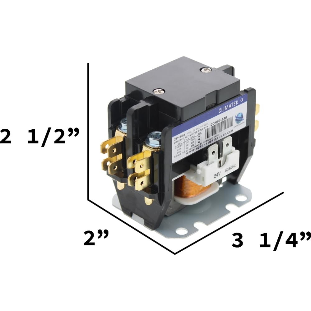 Replacement for Goodman Double Pole / 2 Pole 30 Amp Condenser Contactor