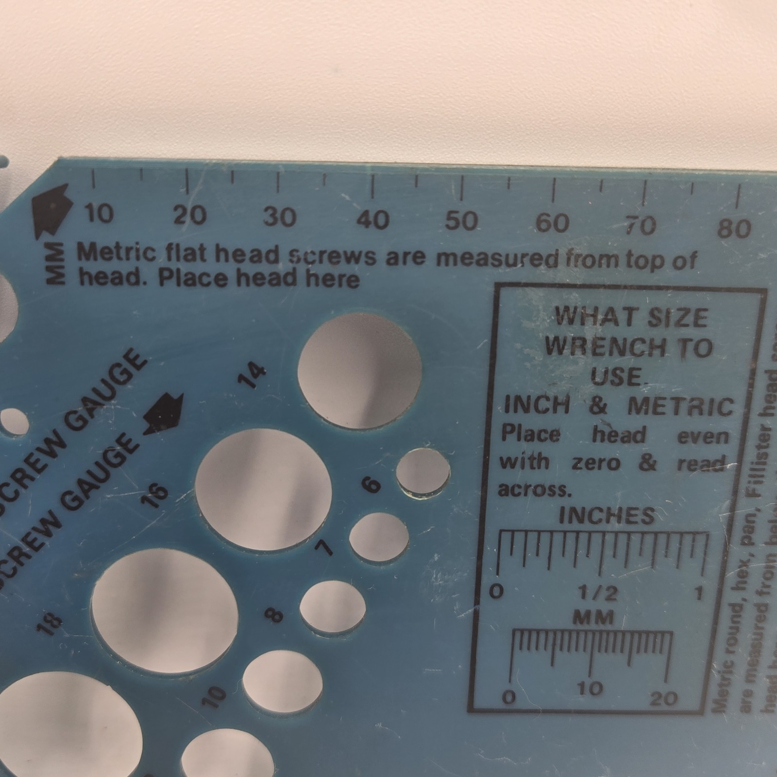 Nut Bolt & Screw – Thread Gauge 27 Size Measurements, Measures SAE and Metric