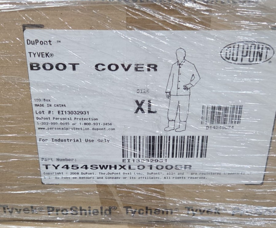 Dupont TY454SWHXL0100SR Tyvek Boot Cover, 18″, X-Large (Pack of 100)