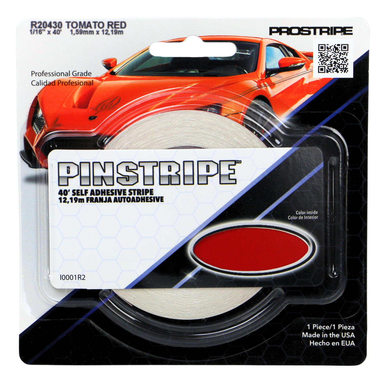 Sharpline Prostripe Pinstriping Tape: 1/16 in. x 40 ft. (Tomato Red)