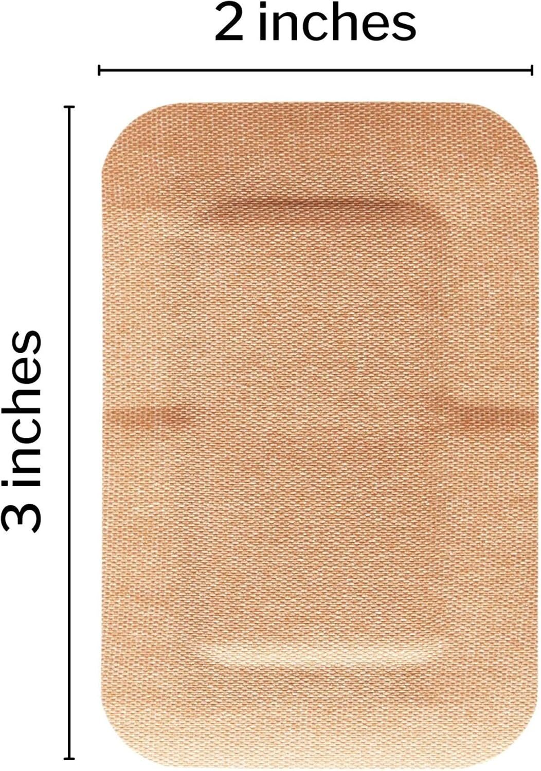 McKesson Adhesive Bandages, Sterile, Fabric Patch, 2 in 2 X 3 Inch, 50 Count