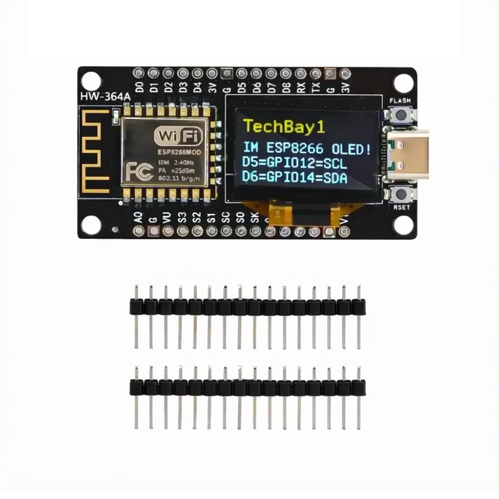 1-100 PCS NodeMCU ESP8266 Dev Board 0.96” OLED Display for ESP8266 IDE Lot