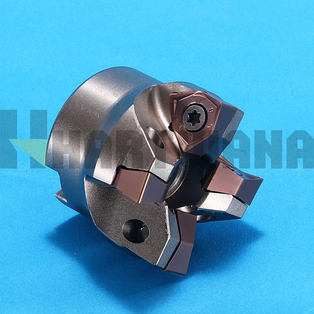 50mm Face Shell Mill 90 Degree 5 Flutes Double-Sided Milling Inserts WNMU080608