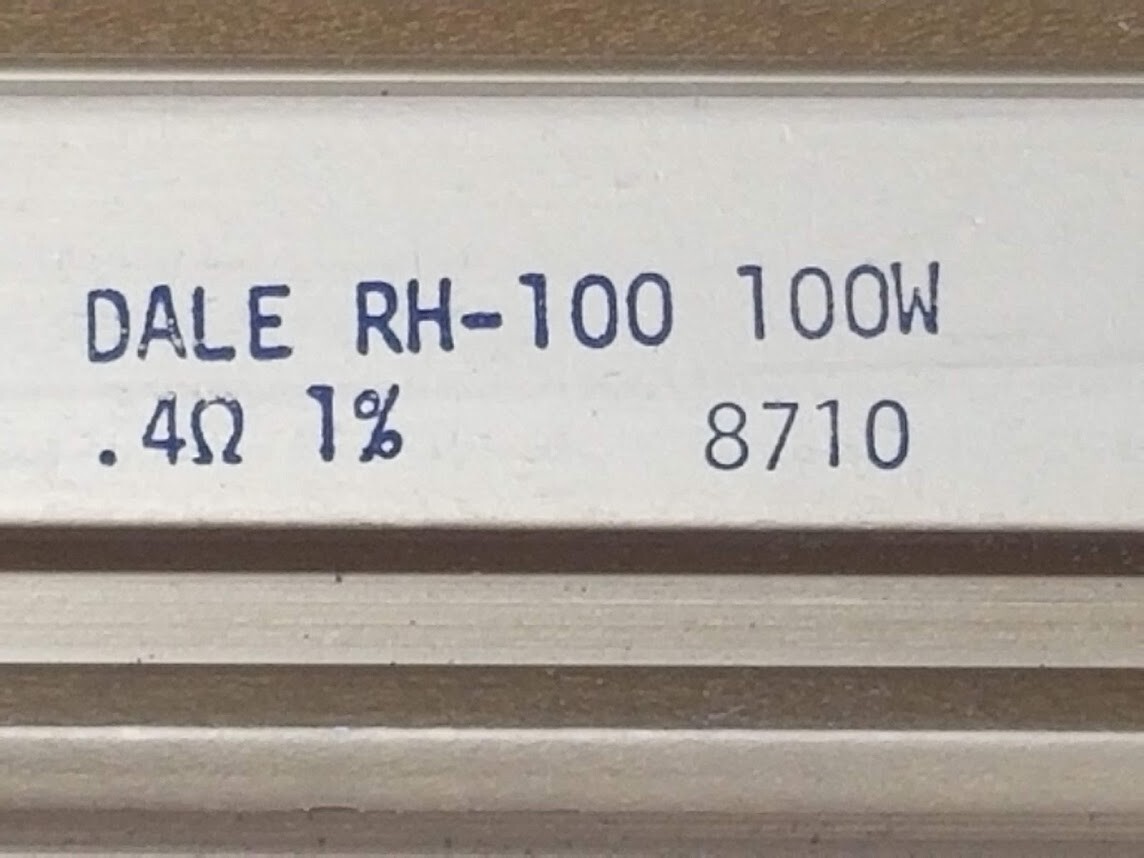 VISHAY – DALE – RH100-0.4R – RH100R4000 – Resistor, Power. 0.4 Ohm 100W. New