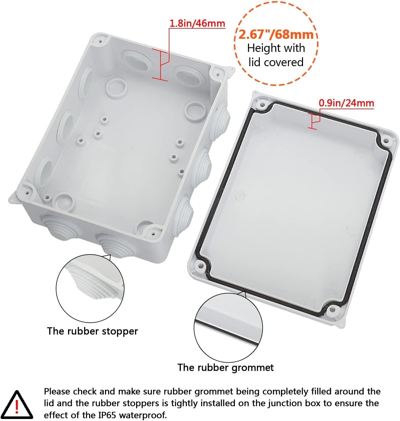 ABS Plastic Dustproof Waterproof Junction Box Universal Electrical Project E…