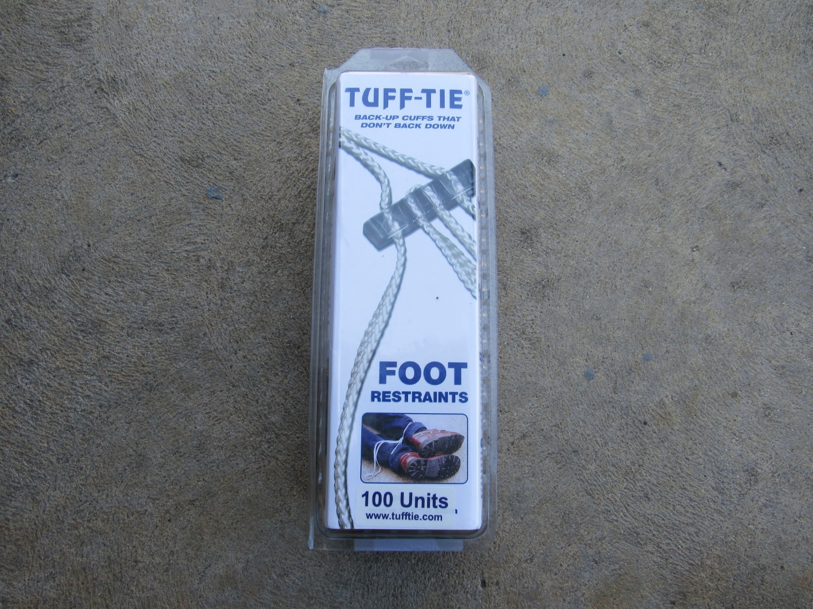 100 pcs Tuff-Tie Foot Restraints Nylon Braided Personal Restraints Tuff-Ties