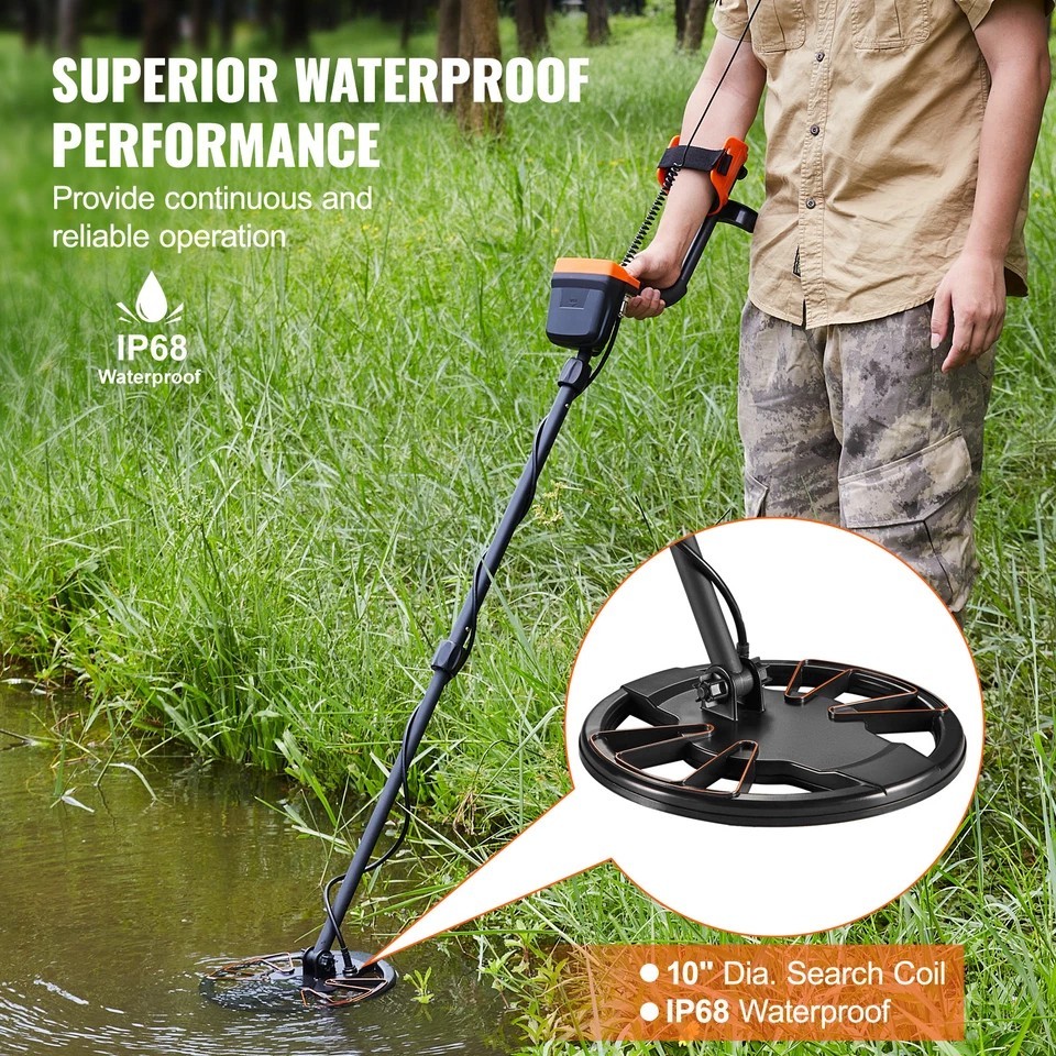 Metal Detector for Adults Professional Gold Detector 10 in IP68 Waterproof