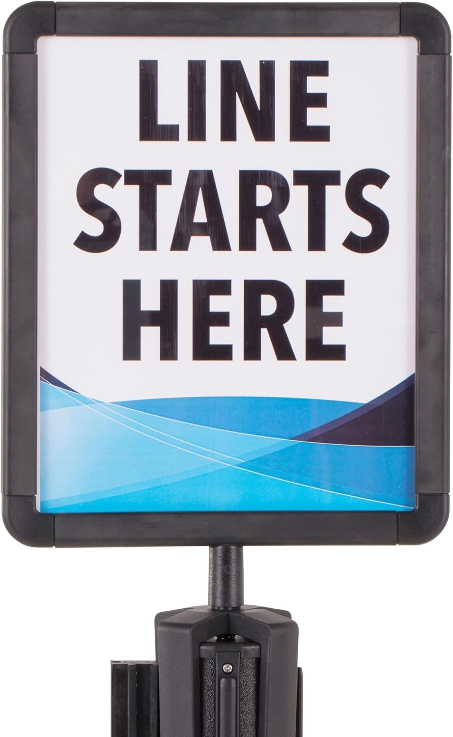 Black Sign Holder with Plexiglass for 8.5×11 Documents – Pole Mount