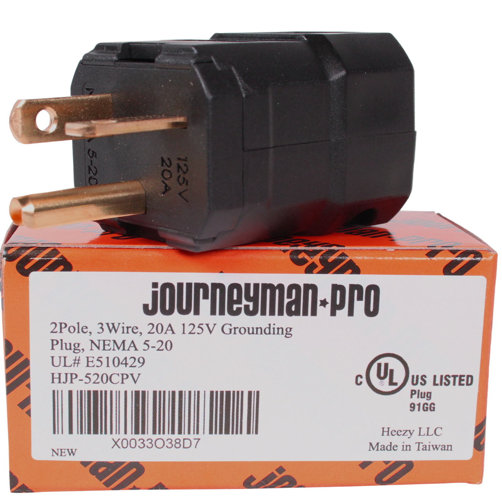 Male Extension Cord Replacement Ends 20 Amp Power Plug Electrical Repair 5-20P