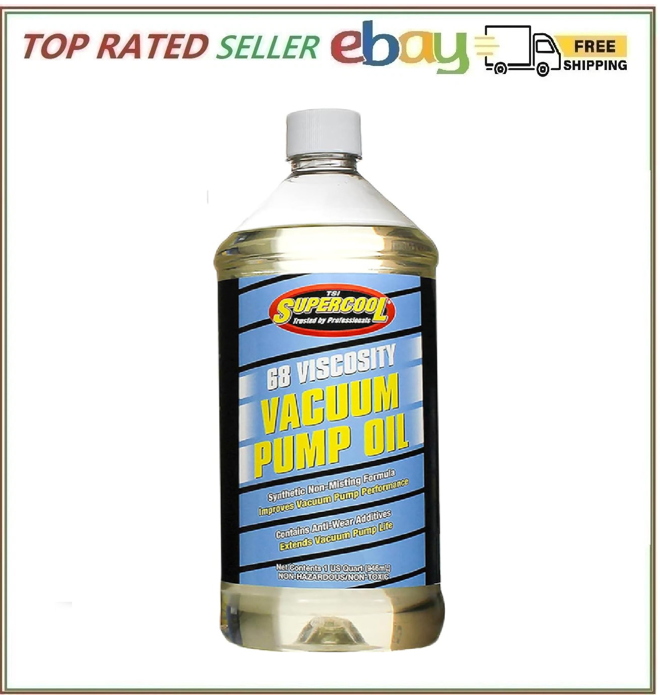 TSI Supercool Vacuum Pump Oil, Synthetic, 32 Oz., Clear (V32)