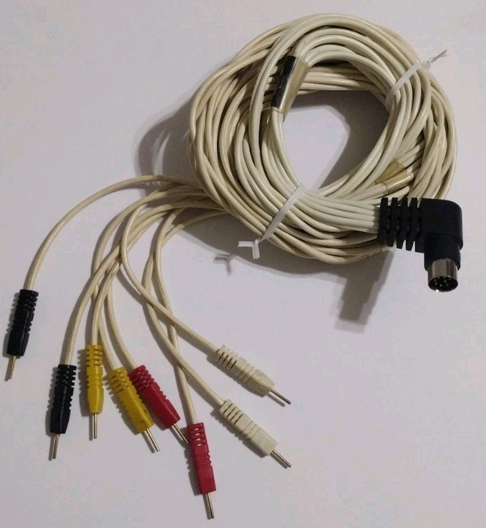 Dynatronics Stereo 8 Pin Leadwire Red, Yellow , White, & Black 9A0004