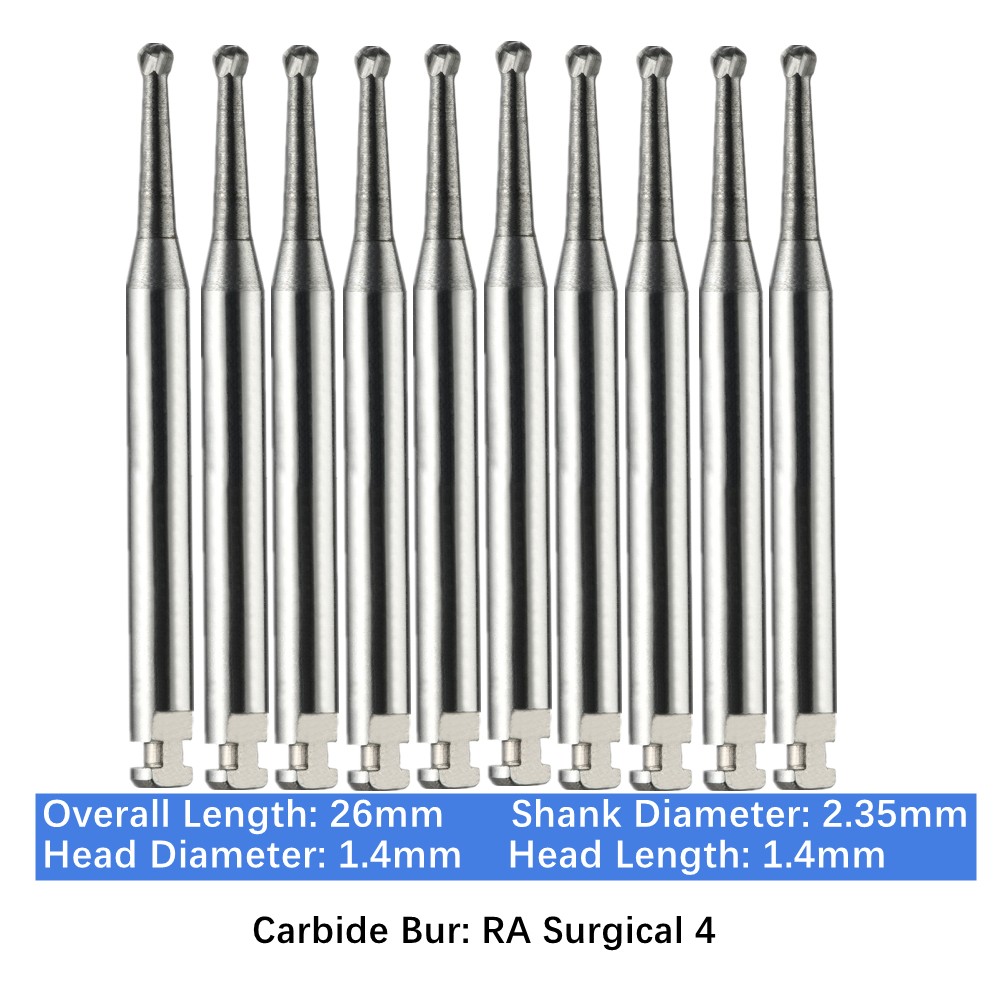 Vakker 10PC/PACK Dental Low Speed Carbide Burs Latch Type LA RA SURG