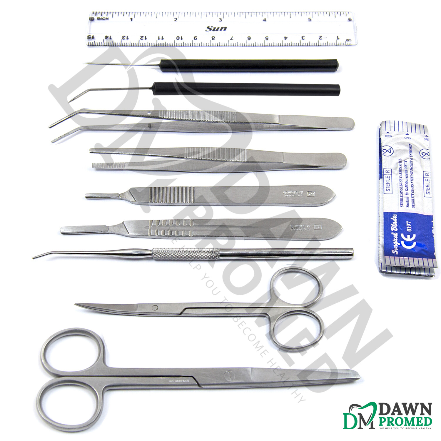 10 Pcs Minor Surgery Biology Medical Student Dissecting Tool Kit Set German Gr