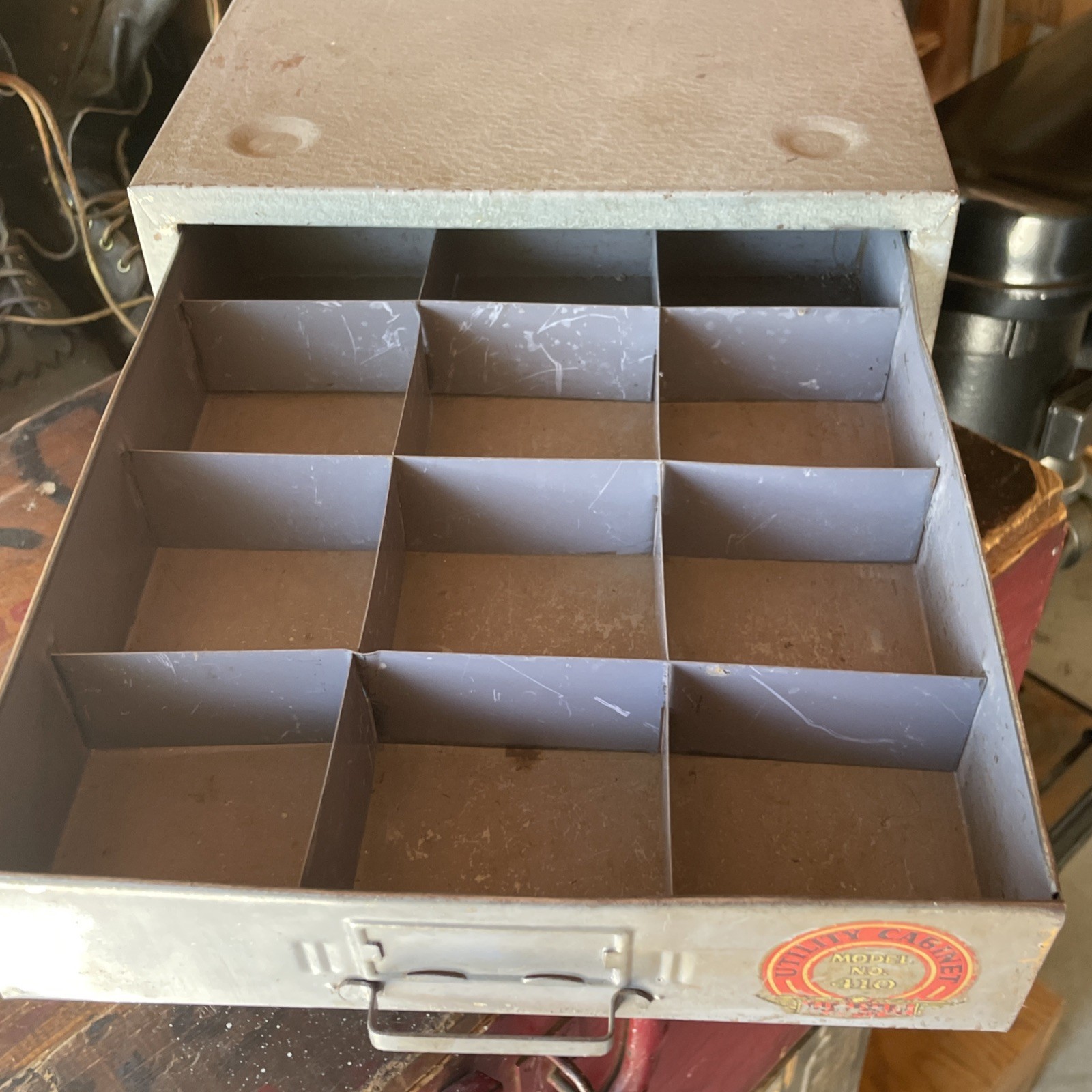 Vtg Union Chest 410 4 Drawer Utility Cabinet Storage Battleship Grey Industrial