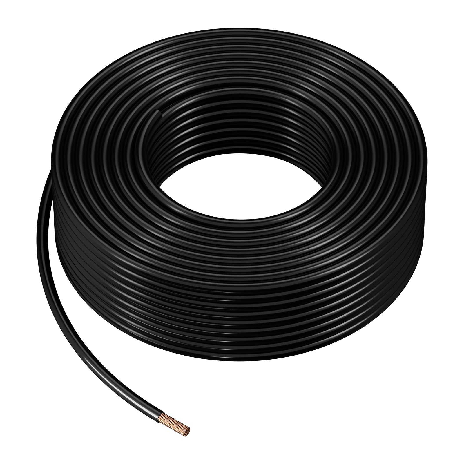 VEVOR 4 AWG THHN Wire 19-Stranded Black Copper Building Wire Nylon Jacket 175 ft