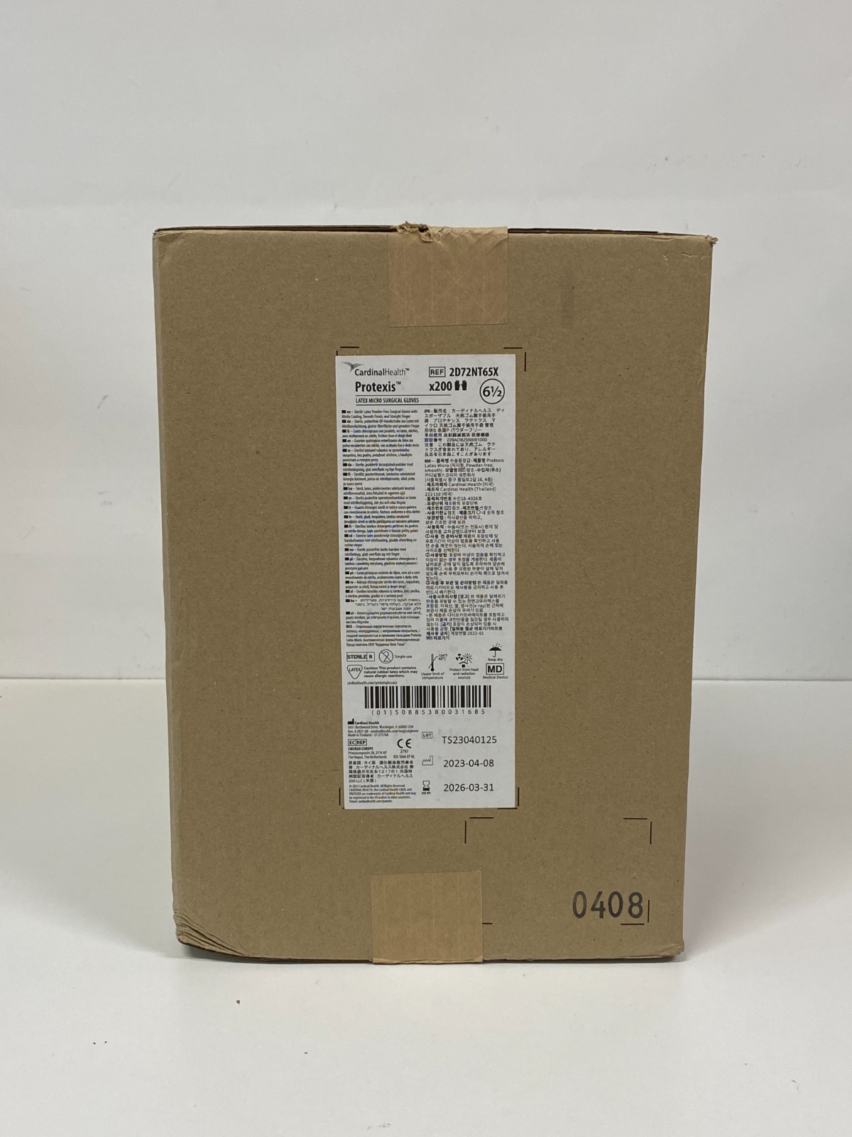 CARDINAL HEALTH Case of 200 Protexis Gloves 2D72NT65X Exp.2026-03 (*AA52*)