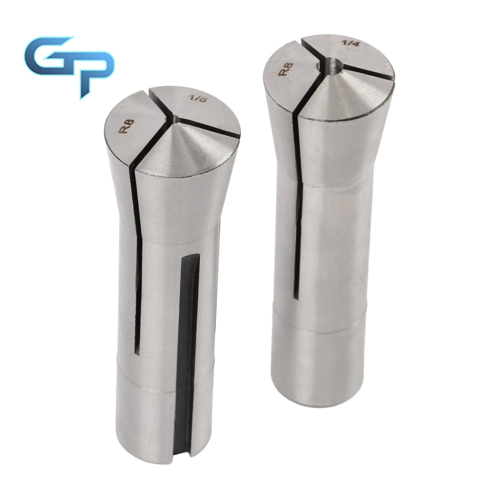 8 Piece R8 Collet Set 1/8″ 1/4″ 3/8″ 1/2″ 5/8″ 3/4″ 7/8″ Precision Ground