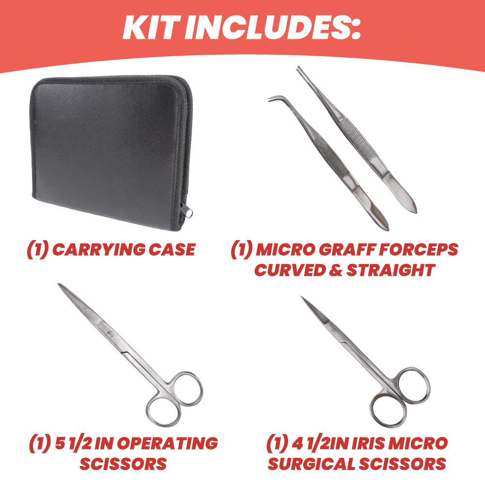 15 Piece Dissecting Kit, with Case