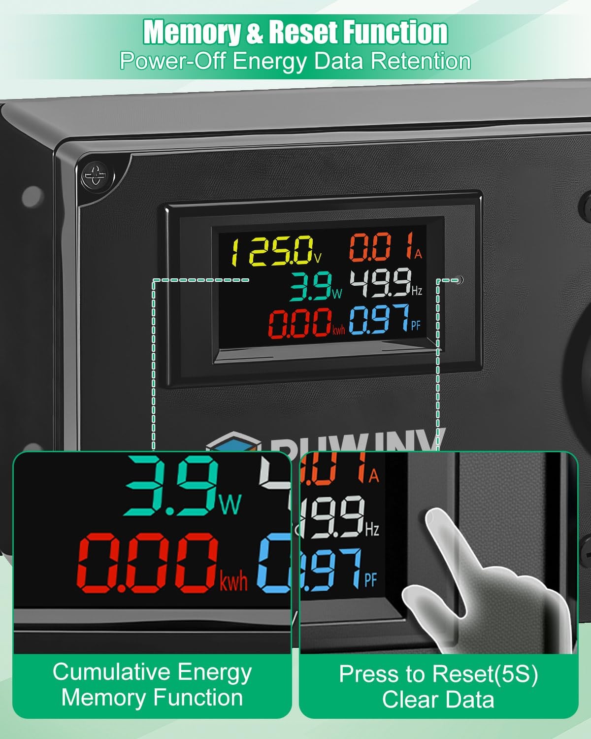 30A RV Power Meter TT-30P to TT-30R LCD Voltage Watt kWh Energy Monitor