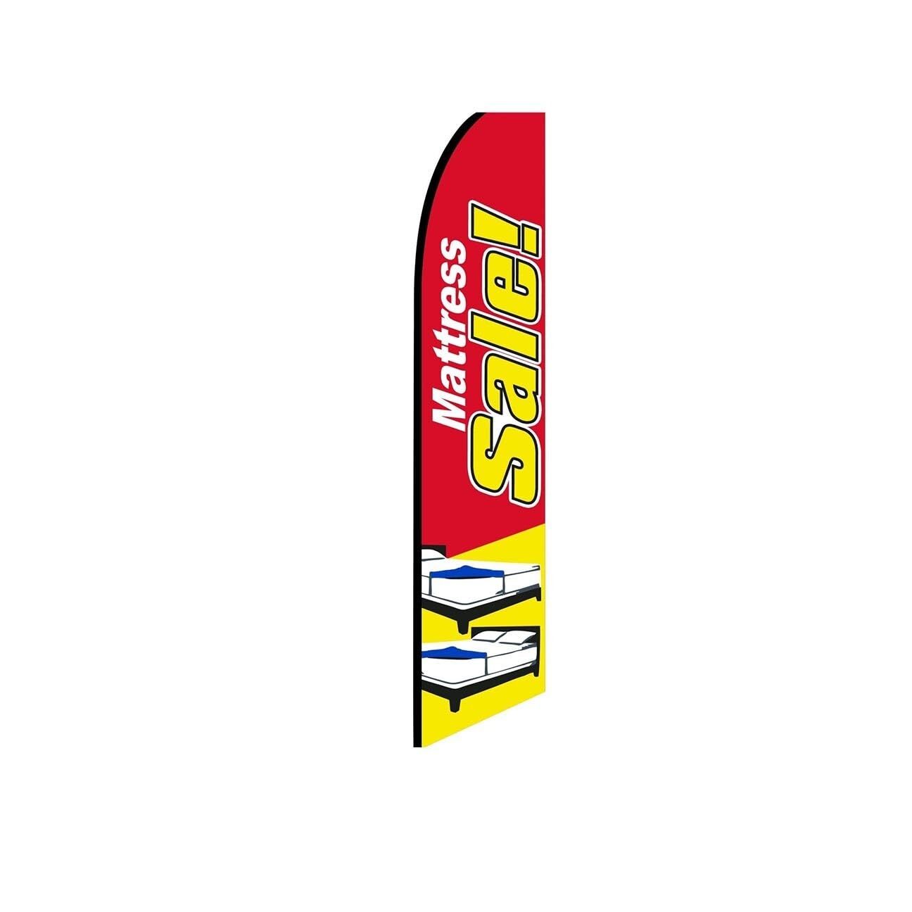 Mattress SALE! RedYellow Swooper Flutter Feather Flag | 3ft W x 11.5ft Tall