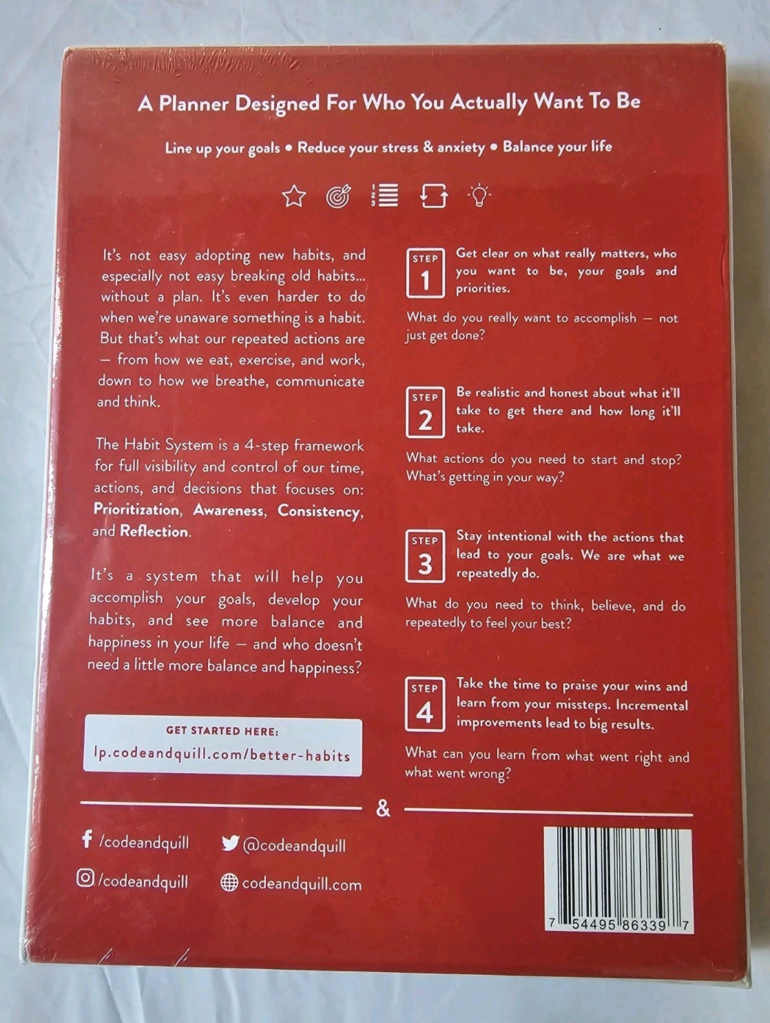 Code&Quill Habit System 3-month Planner SEALED