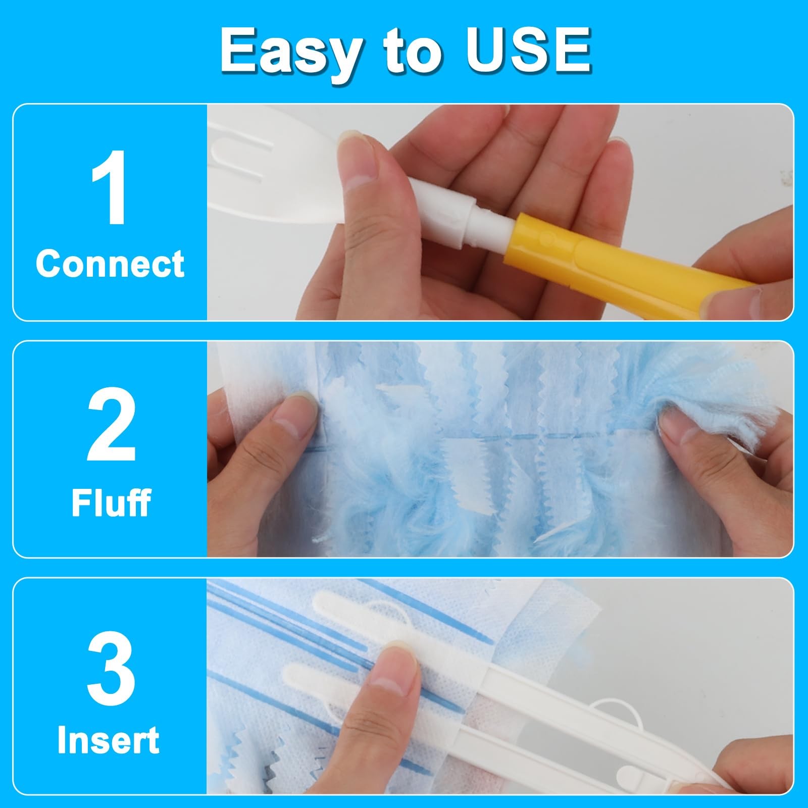 Pefacy Duster Refill Cleaning 2 Handles, Heavy Duty Disposable Duster Kit