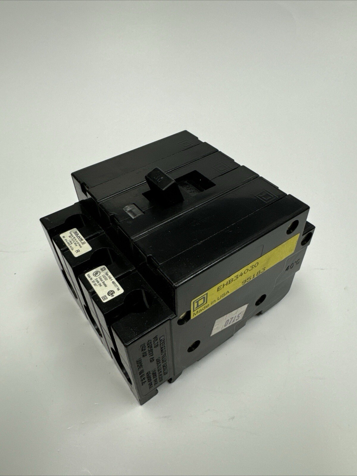 EHB34030 Square D 30 Amp 480V 3 Pole Bolt On Circuit Breaker New Surplus