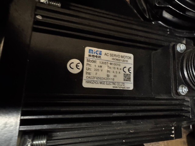 Hangzhou mige electric co. LTD 130ST-M10010 AC Servo Motor 1KW 220V 10 Nm