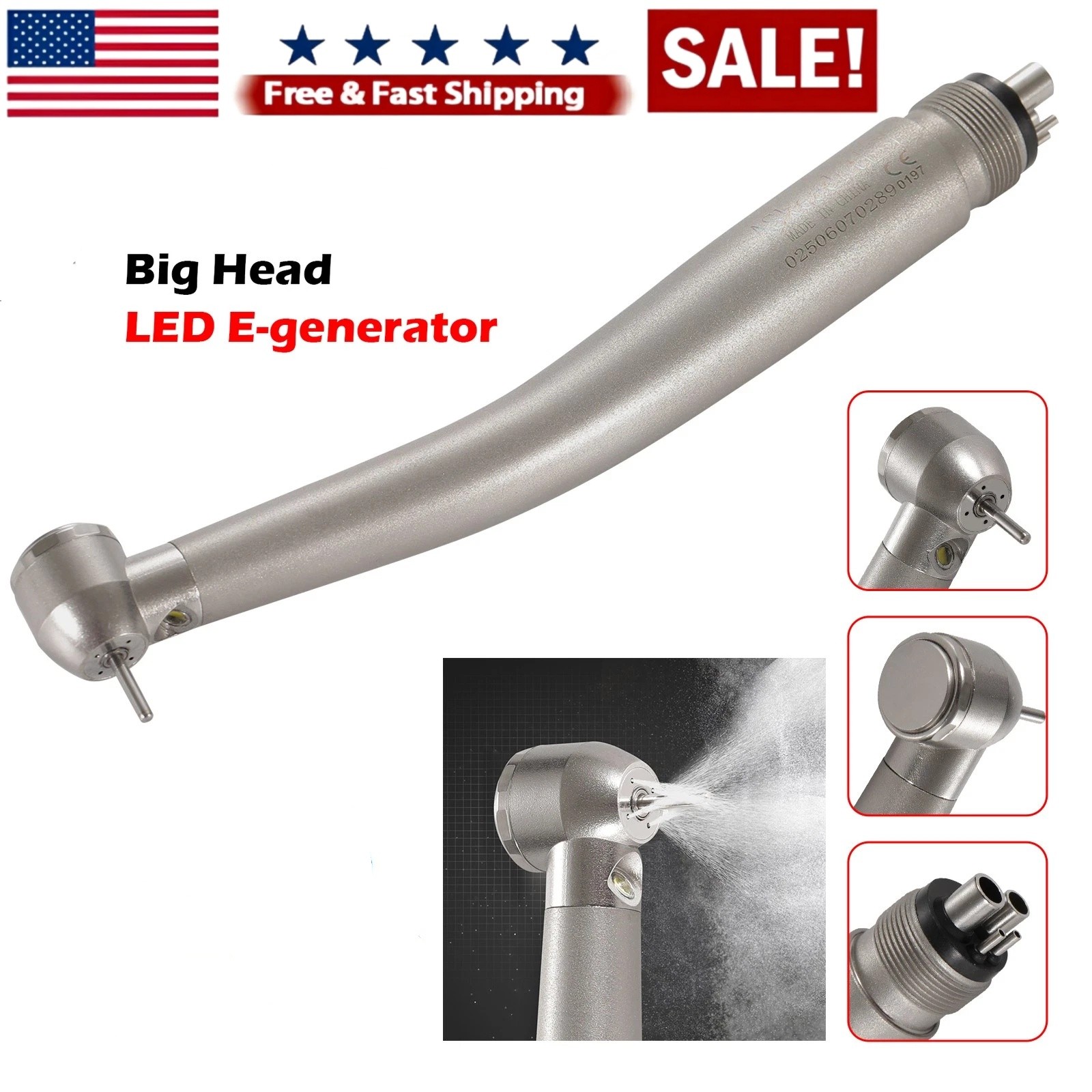 NSK Style Dental High Speed Turbine Handpiece With YBNK4 4 Hole Quick Coupler