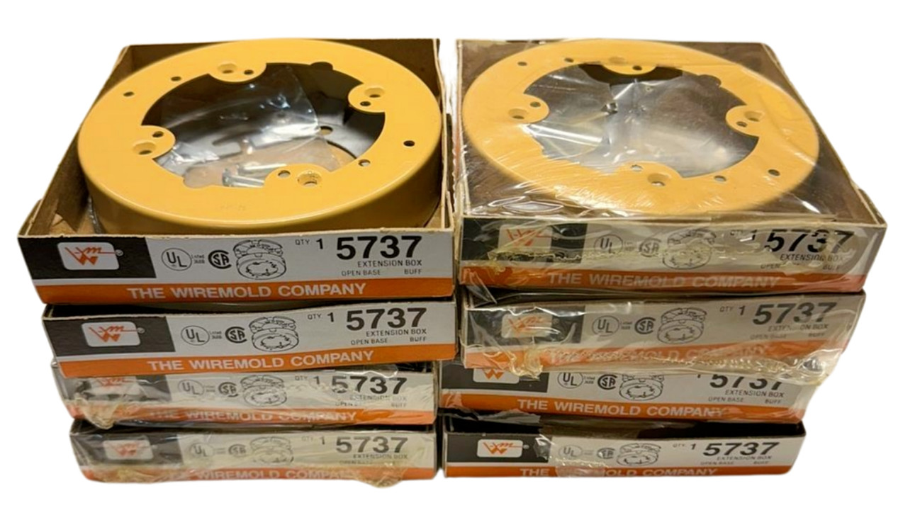 Wiremold 5737 Round Buff Extension Box Open Base **Free Shipping**