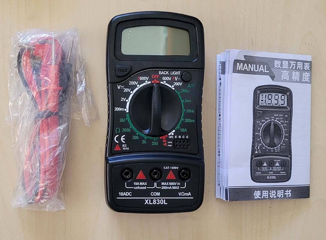 NEW Digital Multimeter Voltage Tester XL830L Excel Pocket Manual