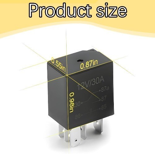 2PCS 5Pin 12V 30A Heavy Duty Vehicle Standard Starter Relay for Mo Color: 5Pin