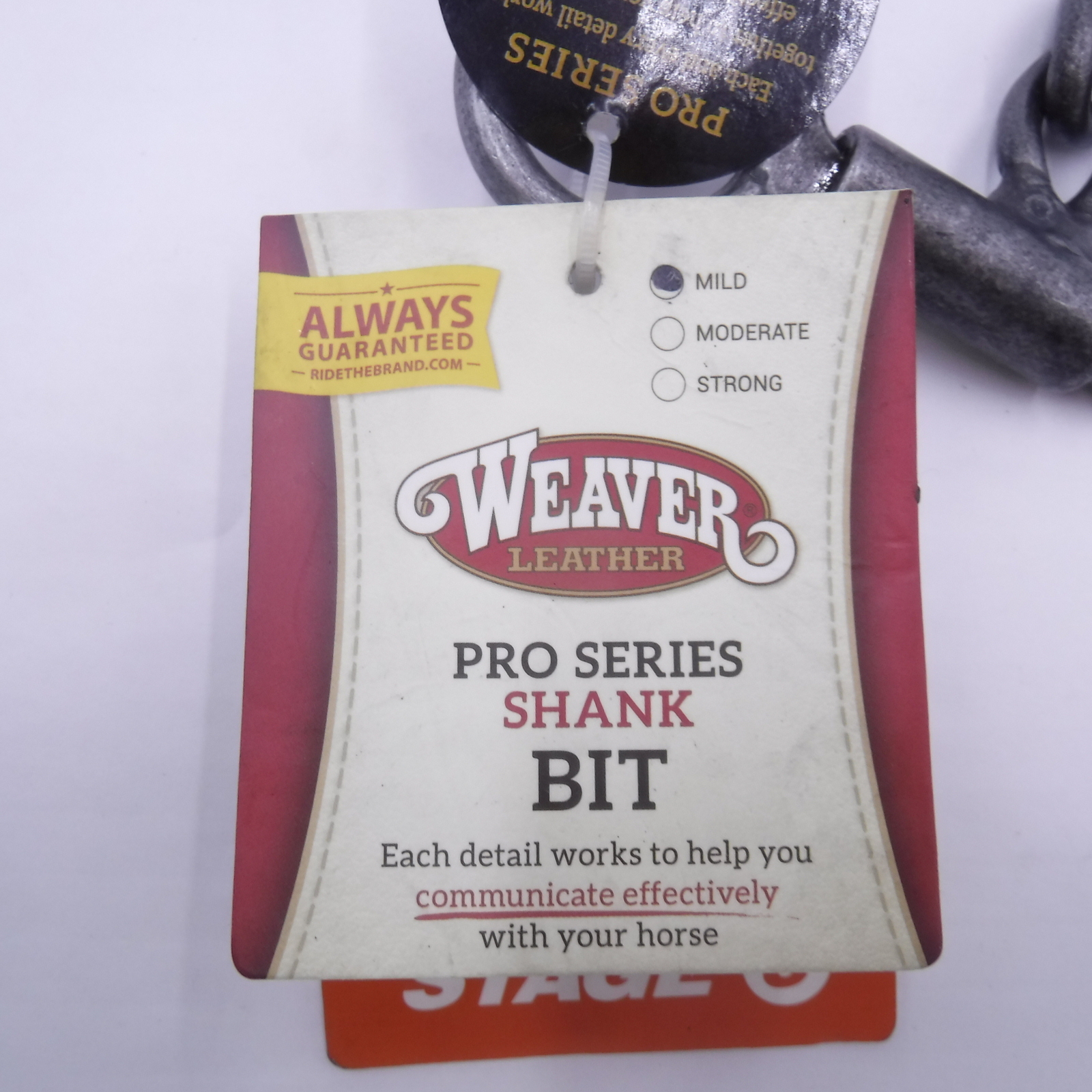 Weaver Leather Mild Pro Series Iron shank Bit Stage 3, 8-1/4″ Bit 5″ SWT