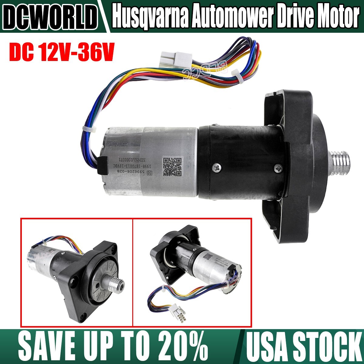 Husqvarna Automower Drive Wheel Motor DC18V for 400 500 Series Robot Lawn Mower