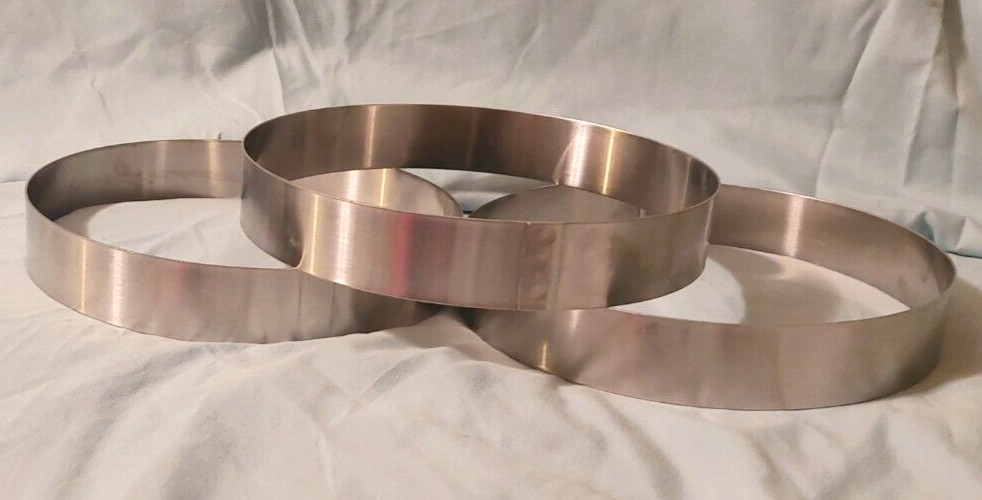 5 Egg Omelet Rings 5″ & 8″ Heavy Stainless Steel, Used Excellent Condition