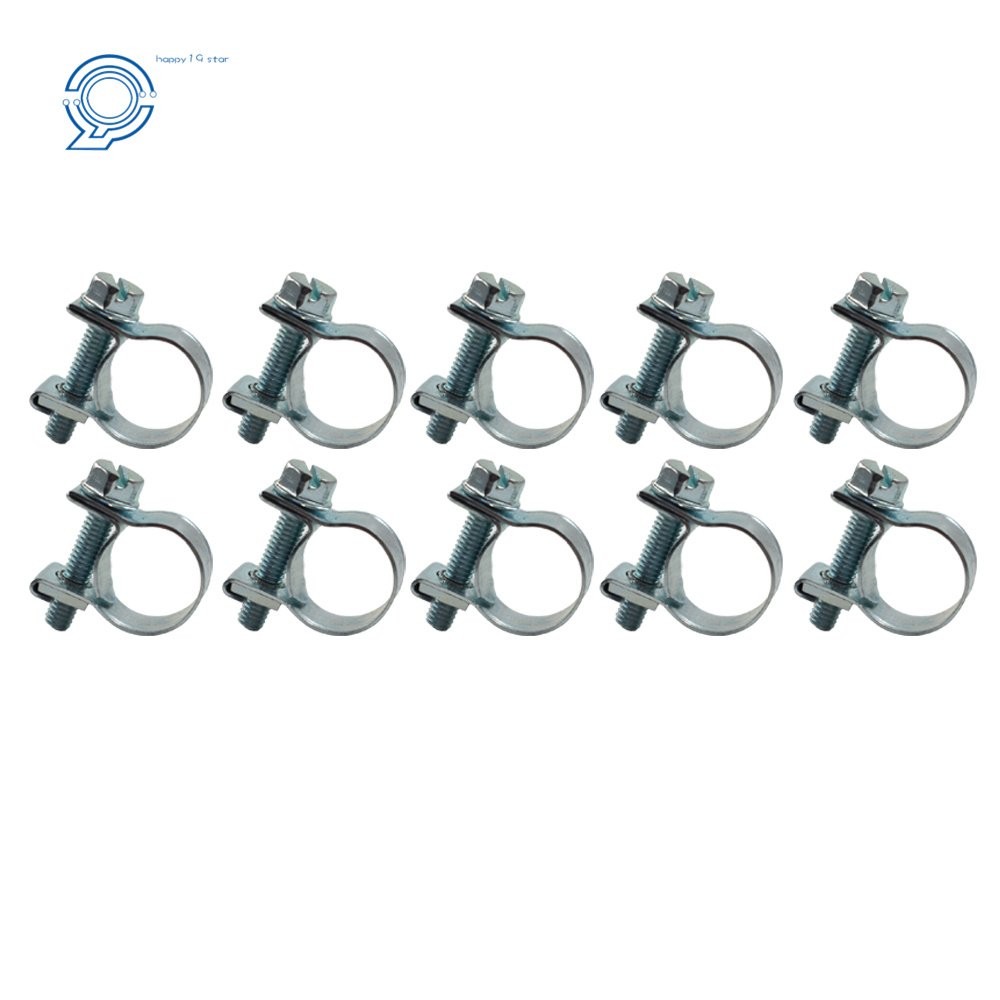 High Quality 1/4 Inch Fuel Injection Hose Clamp / Auto Fuel Clamps 30 Pack