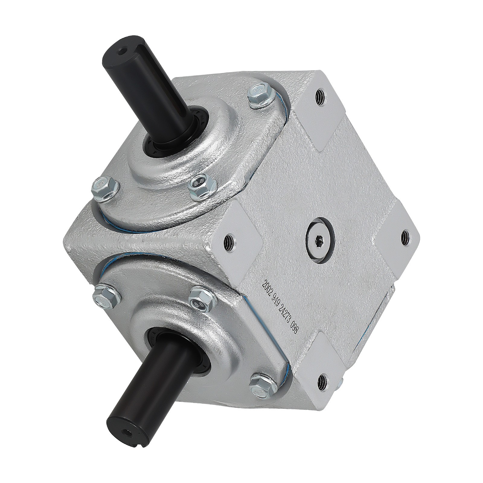 40 HP Horsepower 90-Degree Bevel Gear Drive Gearbox 1:1 Transmission Ratio