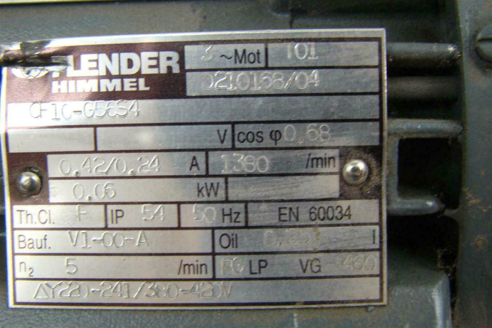 Flender Gear Motor 1660 RPM 50Hz, CF10-G56S4
