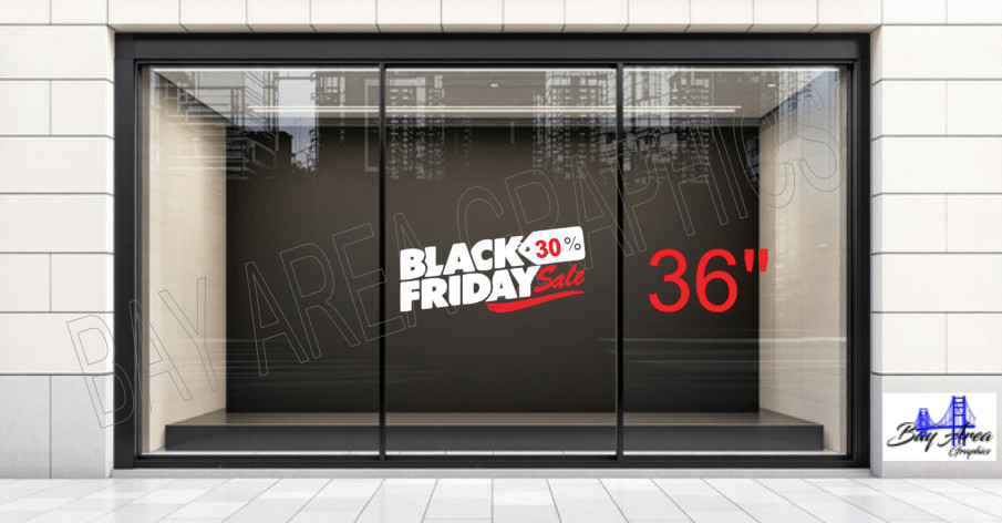 % OFF Black Friday Sale Sign Vinyl Decal – Storefront Window Graphic