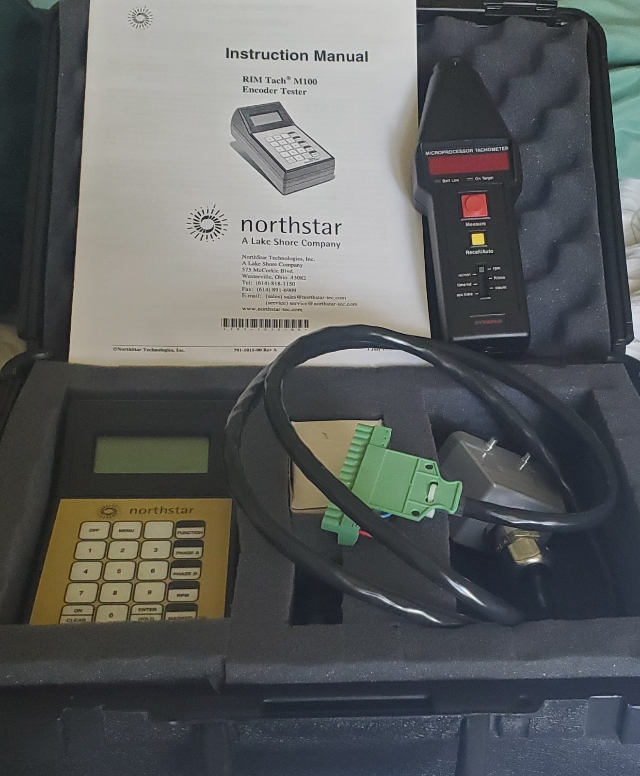 Dynapar Northstar RIM Tech M100 Digital Encoder Tester Set & Accessories