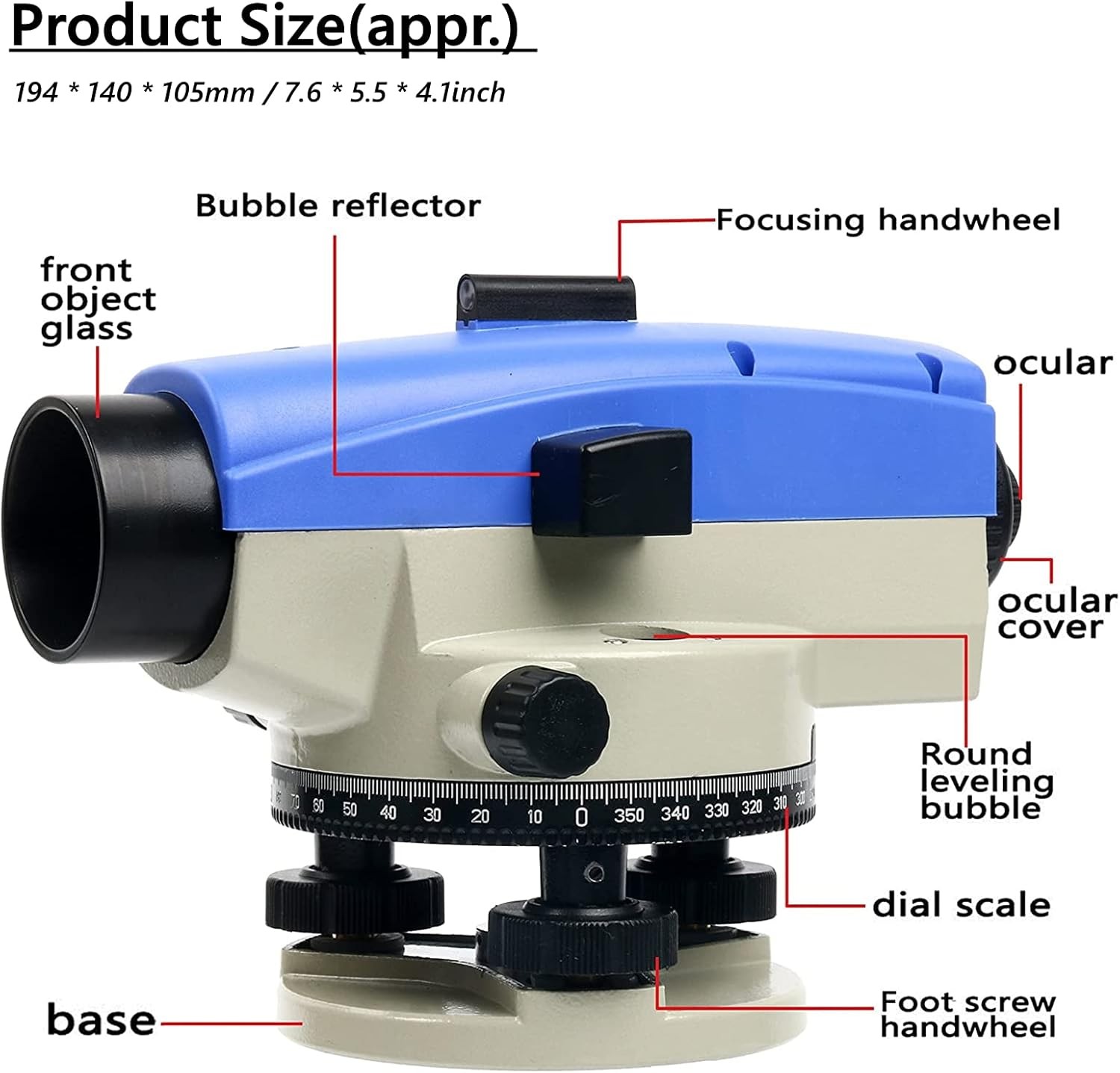 32X Automatic Optical Level High Precision Level Gauge Measure Meter IP54
