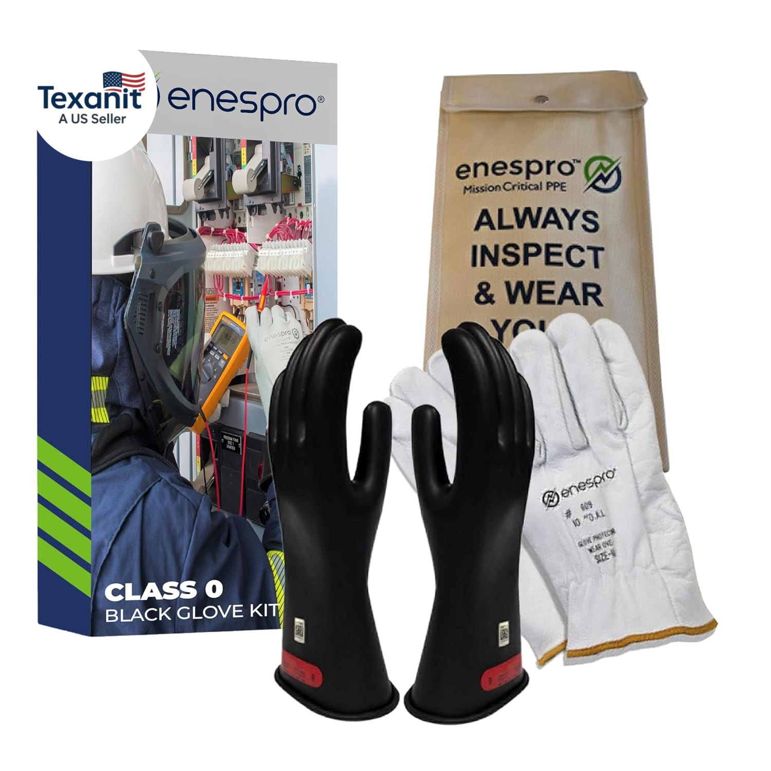 Class 0 Insulated Electrical Gloves – 1000V AC, 1500V DC Rubber Electrical Glove