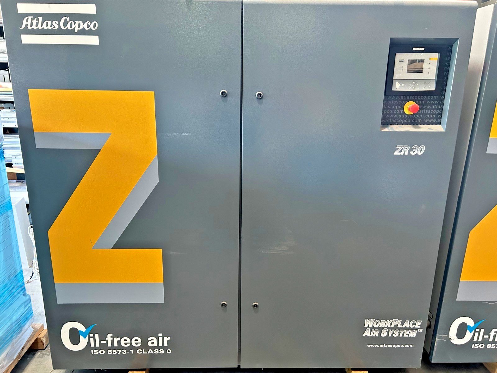 2018 Atlas Copco ZR30 40 HP Rotary Air Compressor 460/60/3PH Used