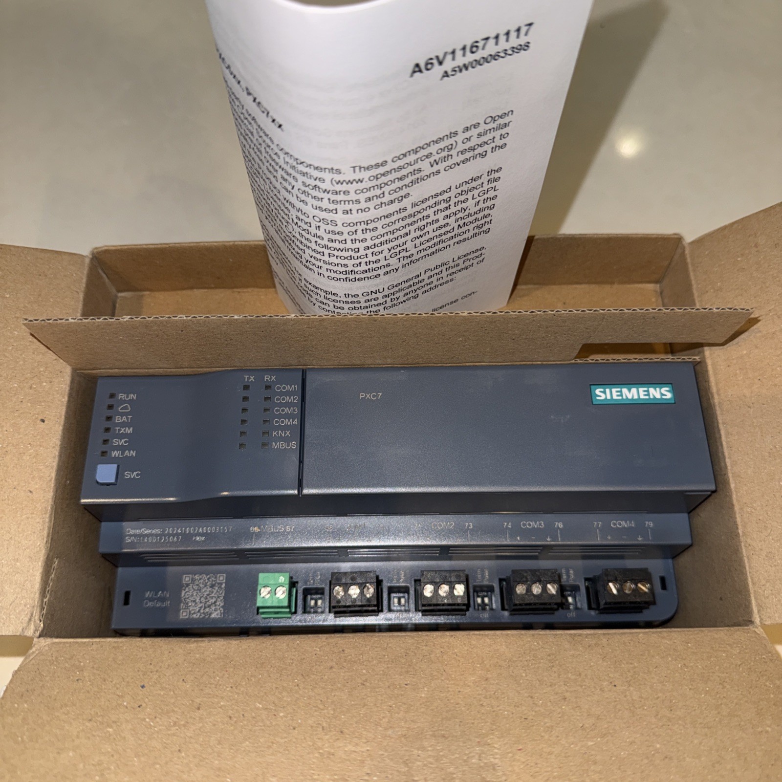 2qty-Brand New 2026 Siemens PXC7 Automation Station S55375-C114