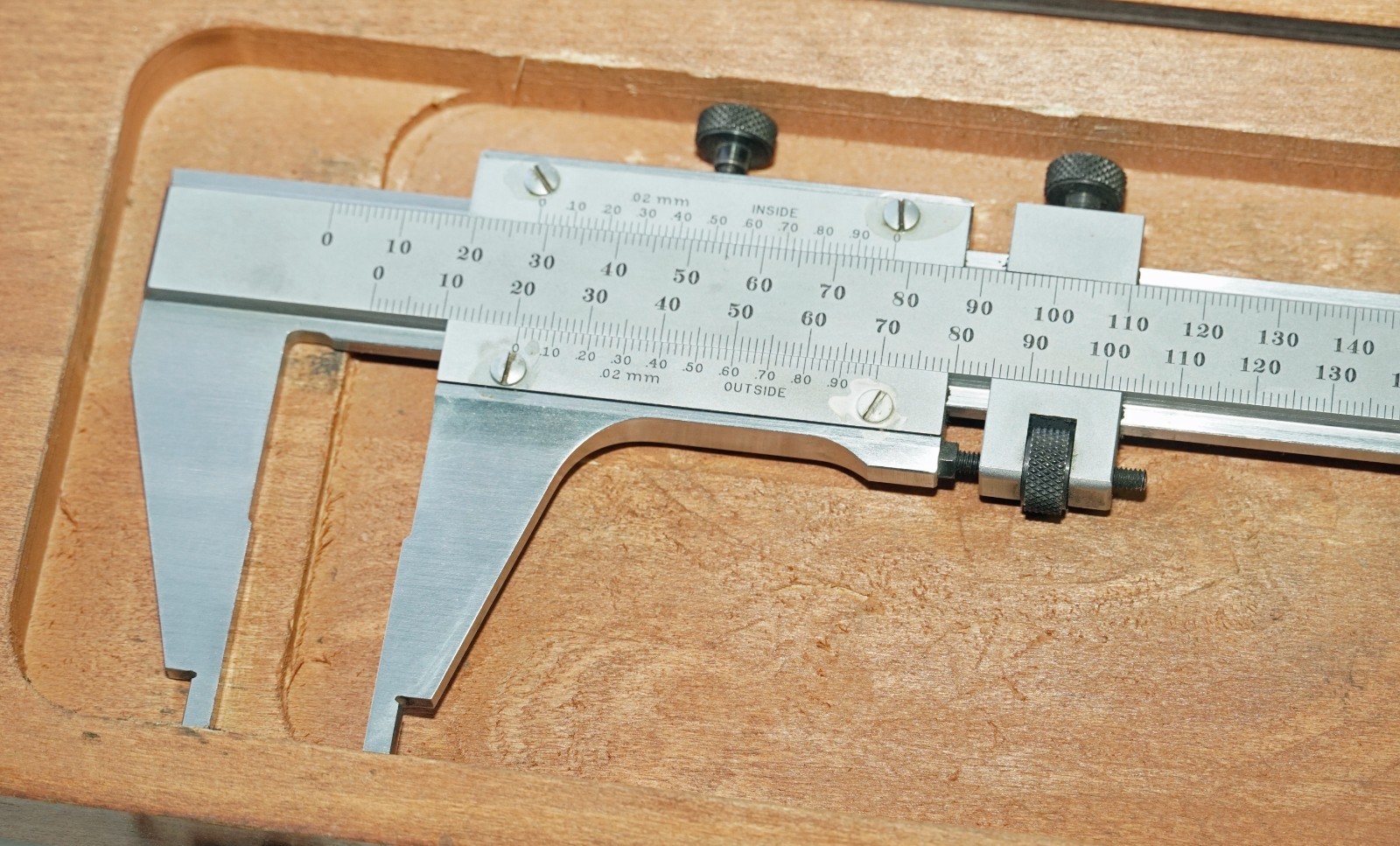 Starrett 123M 600mm Master Caliper – .02mm Vernier Scale